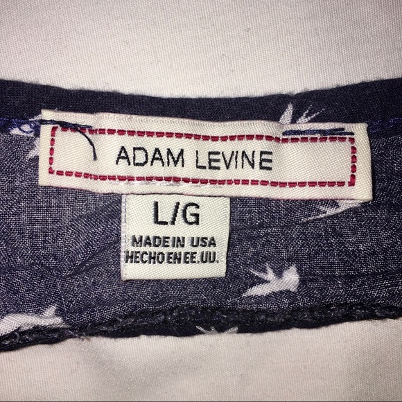 Sundress w/ Birds Cut Out Back Sleeveless Asymmetrical Navy Adam Levine Large - Picture 11 of 16